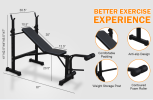 Folding squat bench bench Bench bench aerobic training abdomen muscle arms back chest shoulder legs muscle Home / office fitness adults men and women