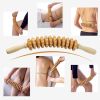 Relieve Cellulite and Muscle Tension with this Handheld Wood Therapy Roller Massage Tool!