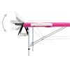 2-Zone Foldable Massage Table Aluminum White and Pink