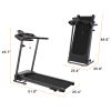 Motorized Electric Treadmill for Home - 3 Level Manual Inclination & Foldable Running Machine with 12 Programs with Phone Holder