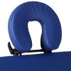 Blue Foldable Massage Table 4 Zones with Wooden Frame