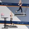 2.25 HP 2-in-1 Folding Walking Pad Treadmill with Remote Control and LED Display